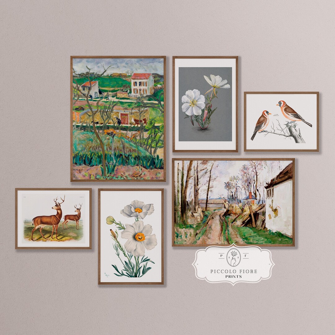 Vintage Gallery Wall SET Country Wall Art Prints Neutral Etsy