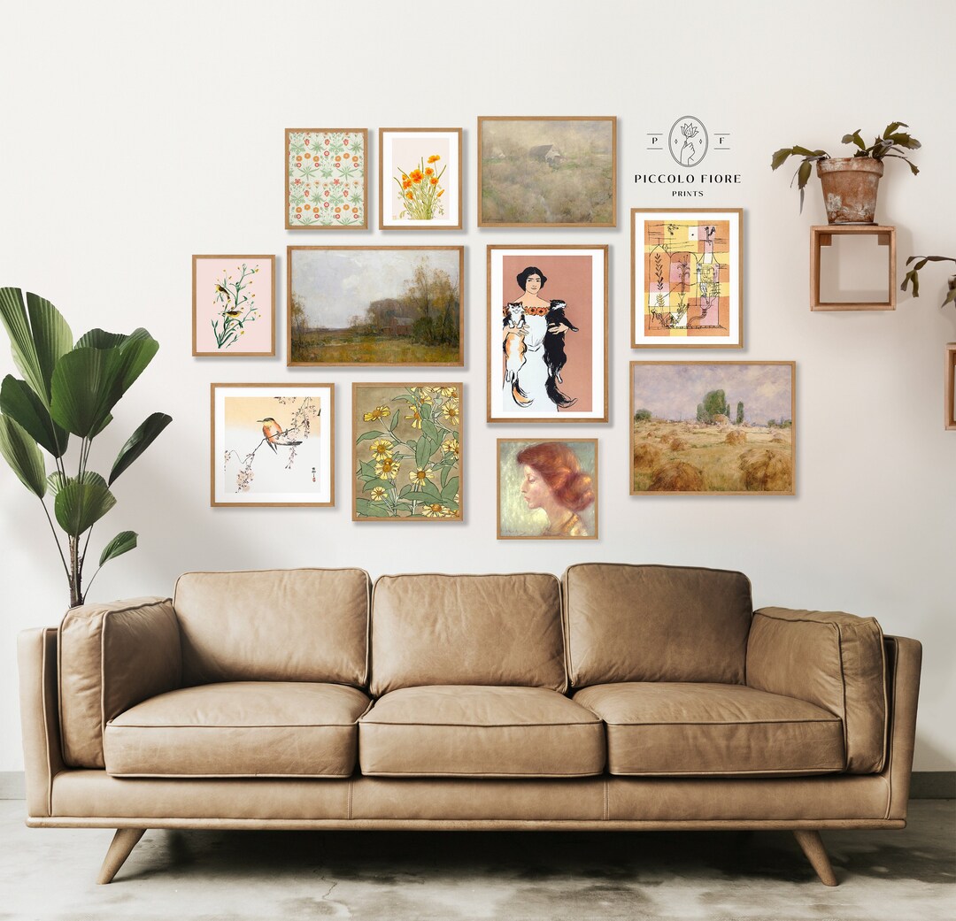 Vintage Gallery Wall Art | Eclectic Art Prints | Neutral Home Decor ...