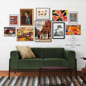 Eclectic Gallery Wall SET | Vintage Gallery Wall Art | Bright Art Prints | Eclectic Home Decor | 10 Prints | DIGITAL DOWNLOAD | S10-5