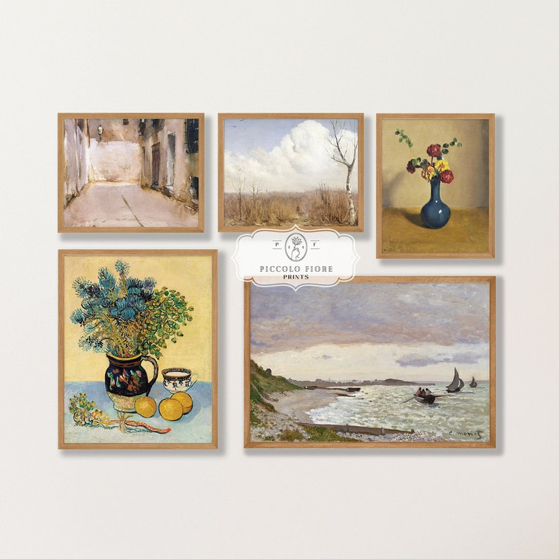Rustic Vintage Gallery Wall Set Eclectic Gallery Wall Art Etsy