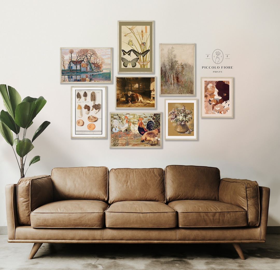 Country Gallery Wall SET | Farmhouse Vintage Art Prints | Neutral Home ...