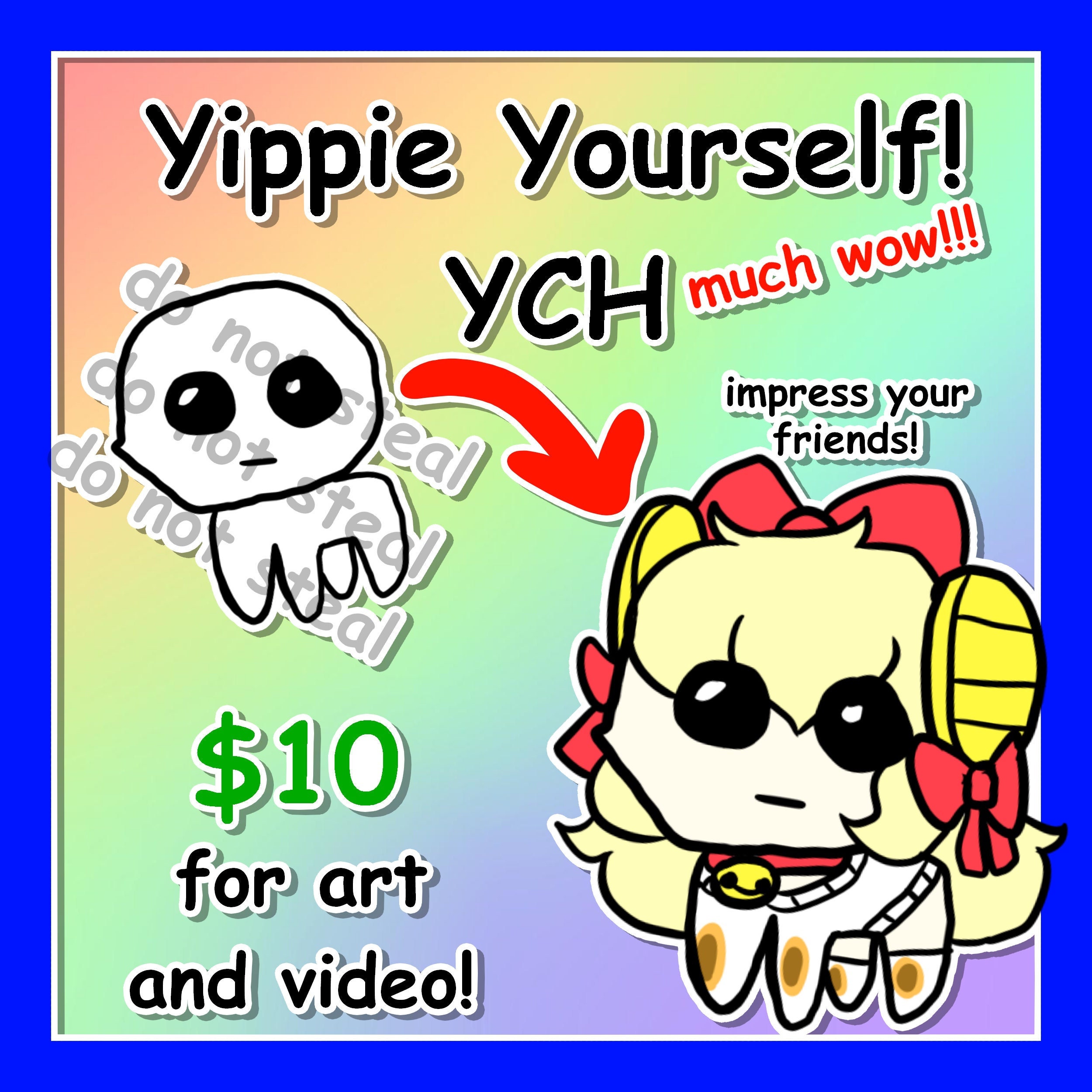 Tbh/autism Creature YCH Digital Art Meme for Oc/dnd 