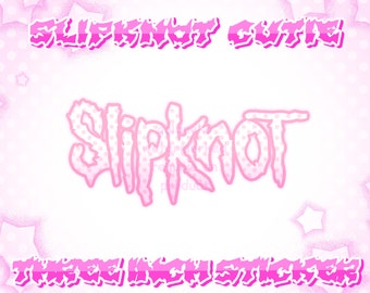 Slipknot roze metalen sticker