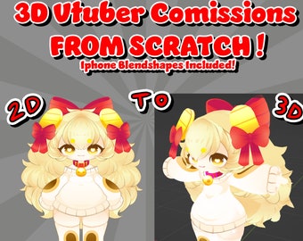 3D Vtuber-commissies open (From Scratch, geen Vroid, Iphone Blendshapes inbegrepen)