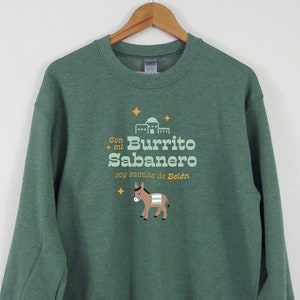 Mi Burrito Sabanero Christmas Sweater, Spanish Christmas Sweater, Christmas Sweater, Suéteres de Navidad, Cute Christmas Sweater, Latinx