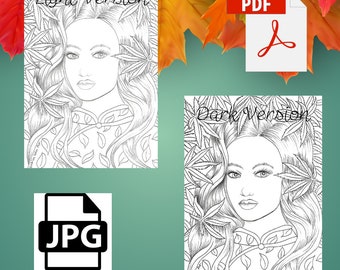 Maple Beauty - Coloring Page