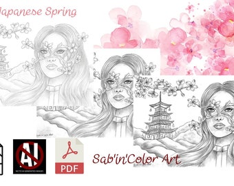 Page de coloriage / coloring page - Japanese Dream - Téléchargement / Download
