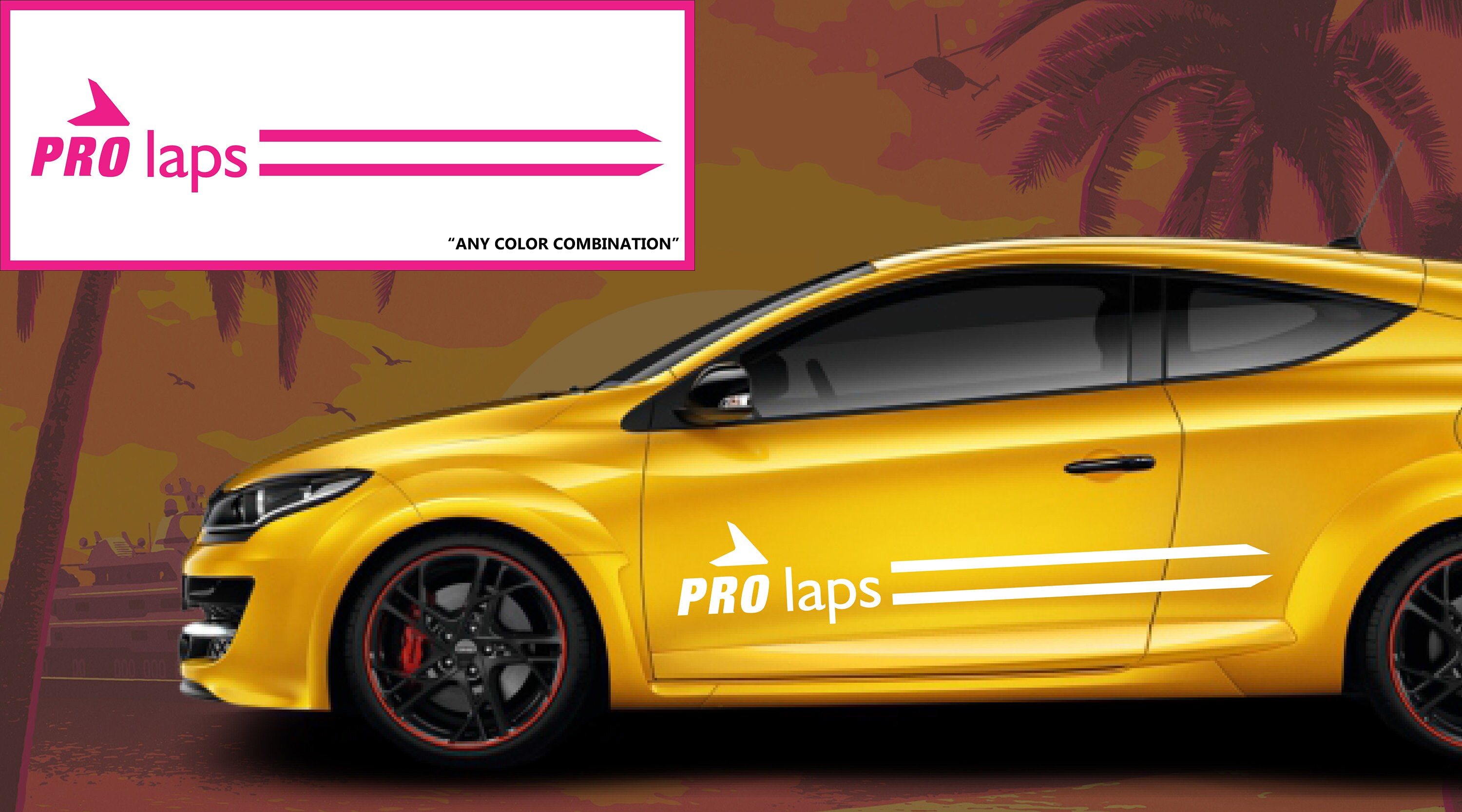 2x GTA Pro Laps car decal sticker Etsy