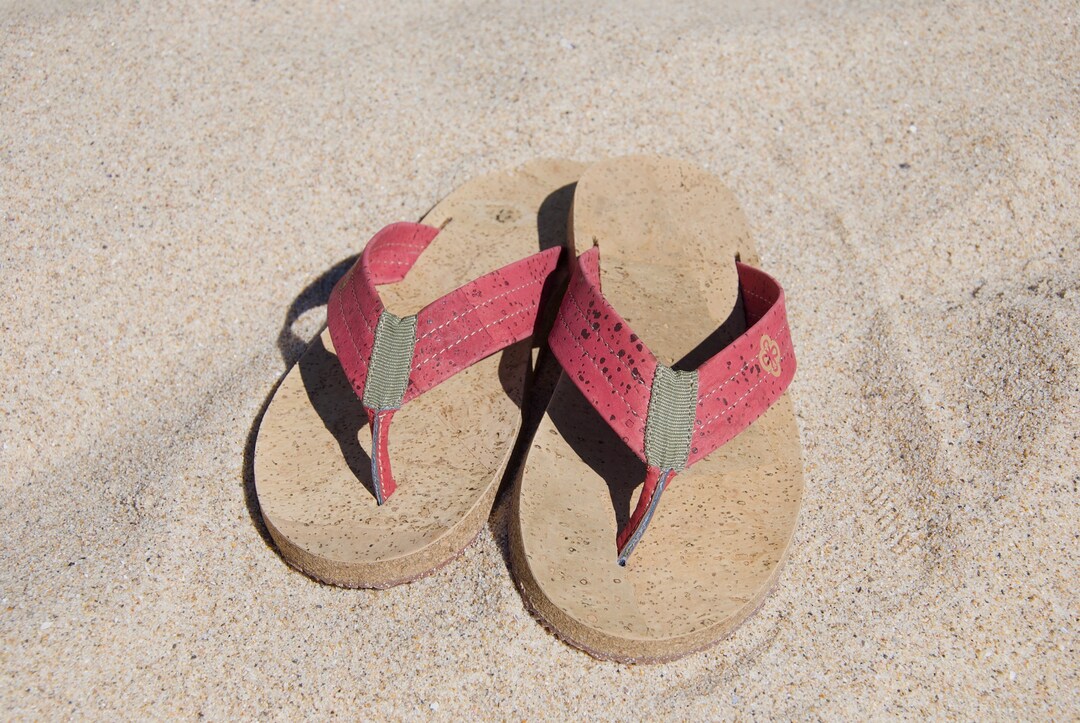 Cork Sandals, Cork Flip Flops, Cork Beach Shoes, Biodegradable Shoes