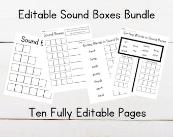 Sound Boxes | Phonics Activities | Word Work Lessons | Learning to Read | Reading Worksheets| Phonics Worksheets | Elkonin Boxes
