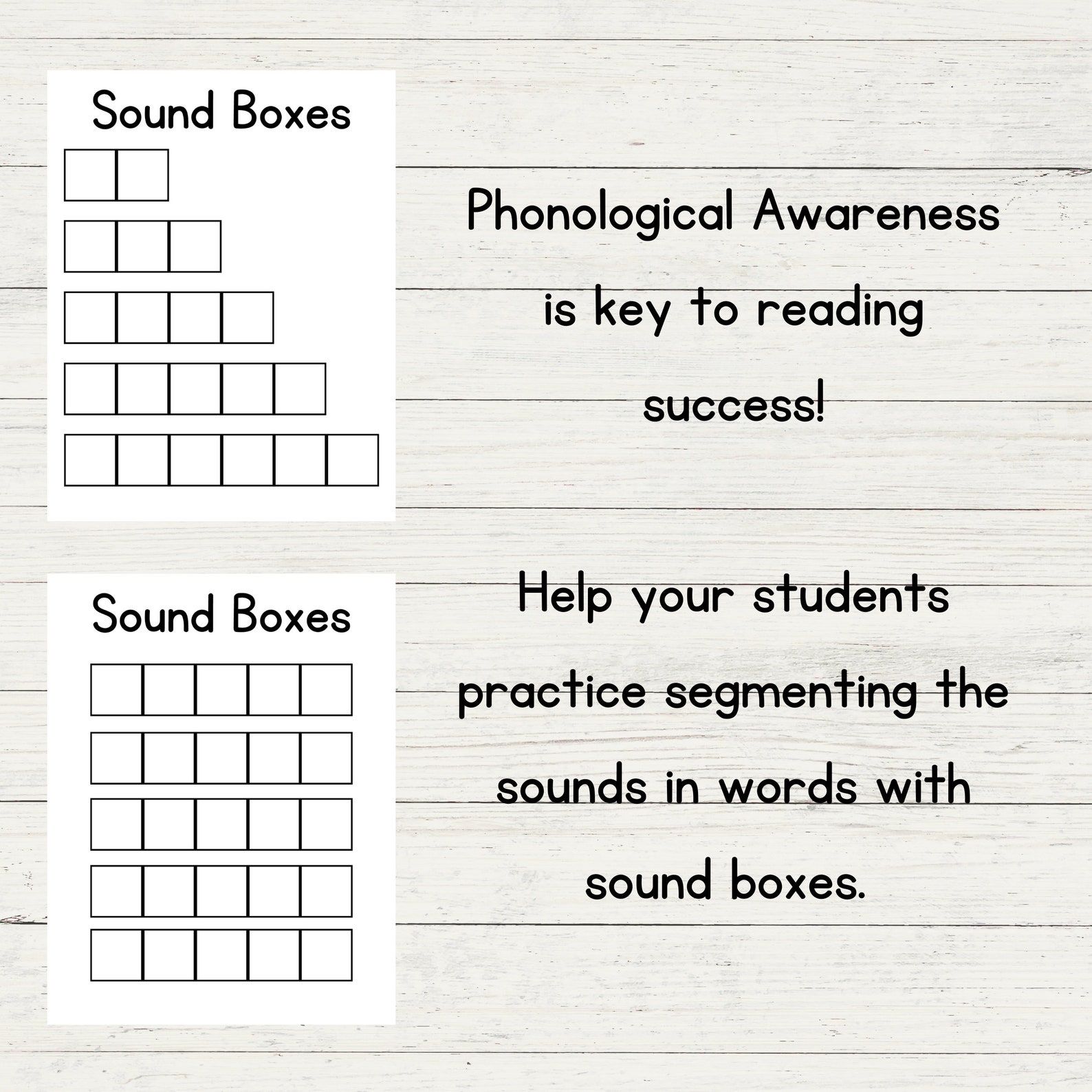 Sound Boxes Phonics Activities Word Work Lessons Learning to Read