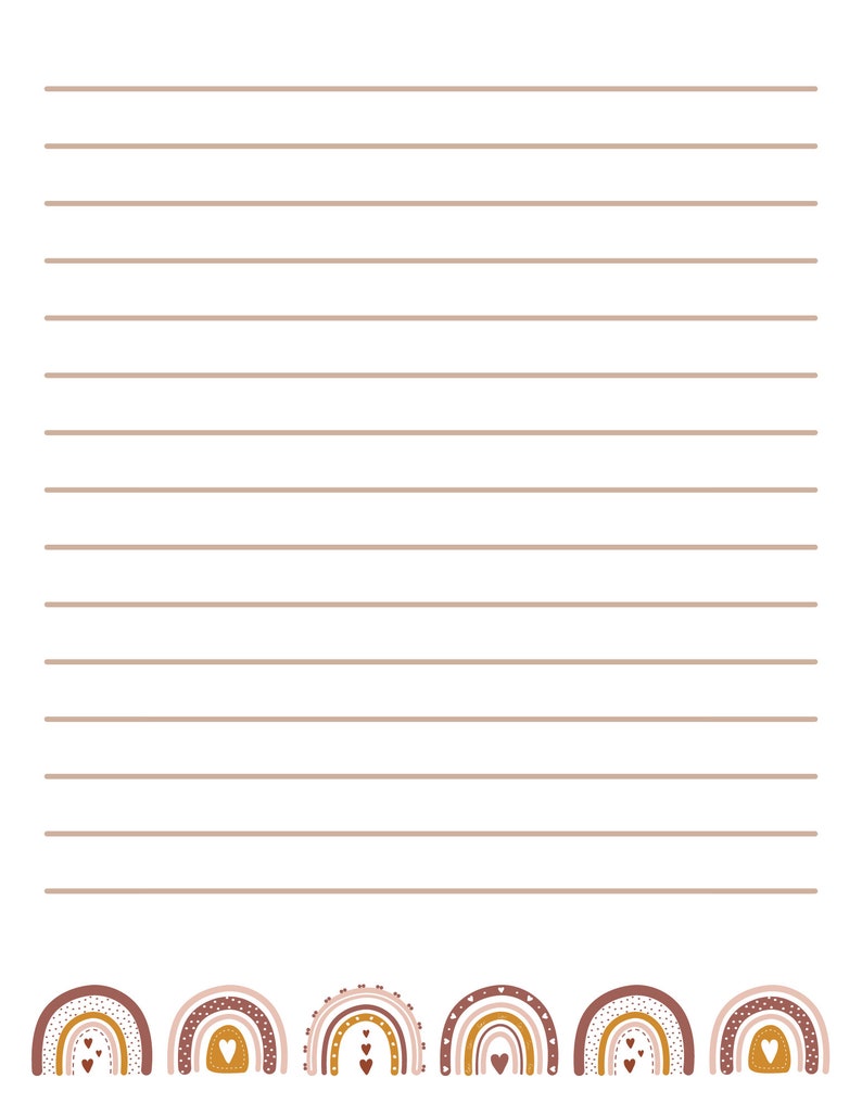 Rainbow Stationary Printable