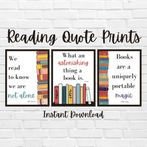 Reading Quote Print | Reading Quote Poster | Reading Classroom Decor | Reading Teacher Decor | Reading Posters for Classroom | Library Decor