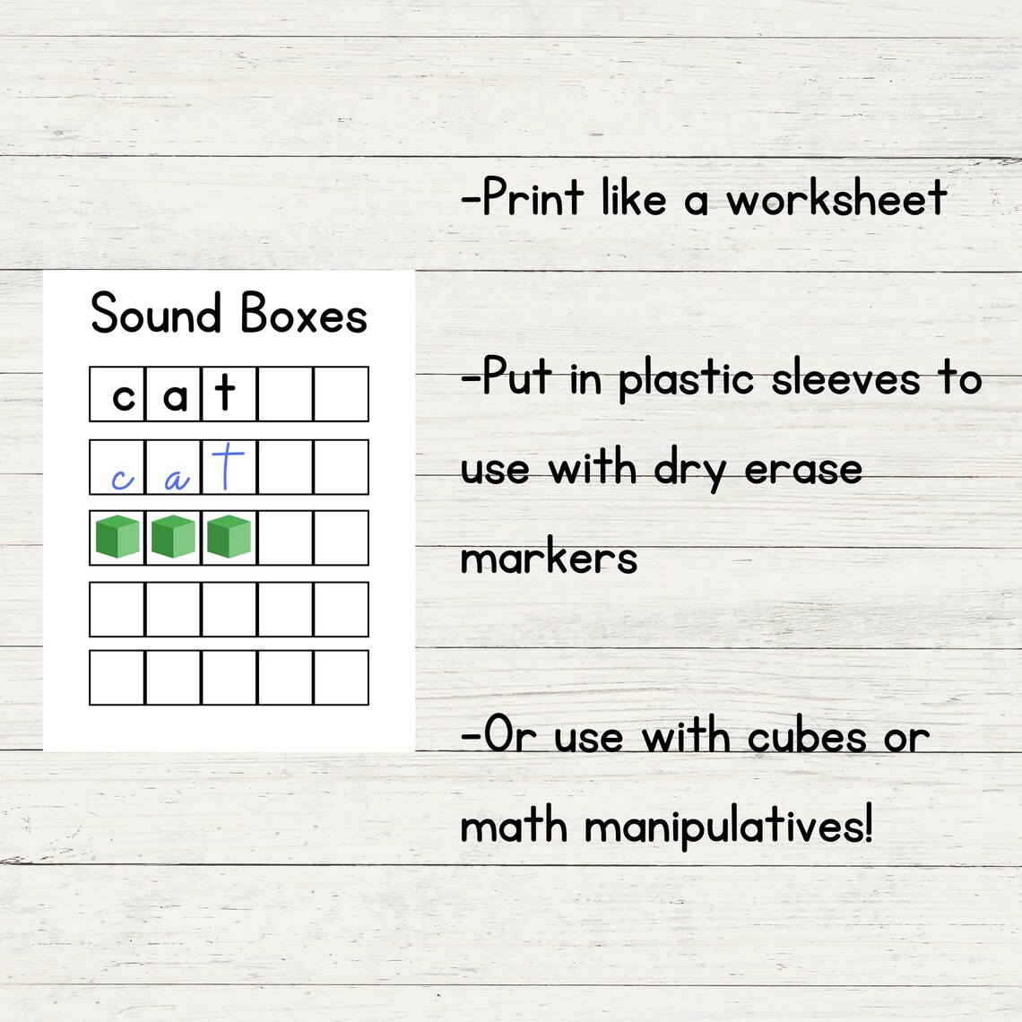 Sound Boxes Phonics Activities Word Work Lessons Etsy
