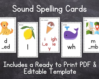 Sound Spelling Cards | Letter Sound Cards | Phonics Cards | Phonics Posters | Science of Reading | Phoneme Cards | Teaching Reading Resource