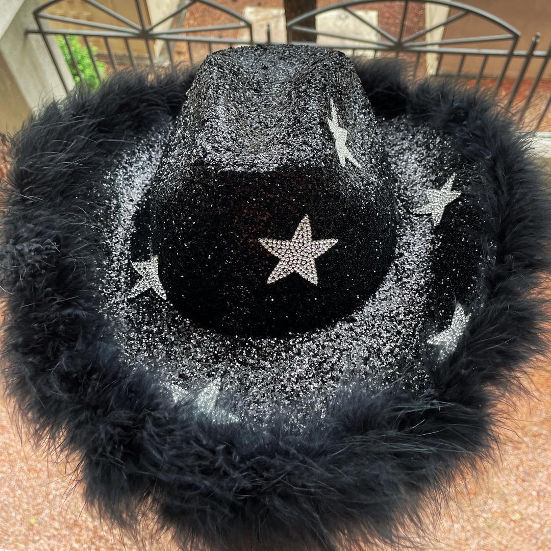 Glitter Cowgirl Hat Stars Etsy
