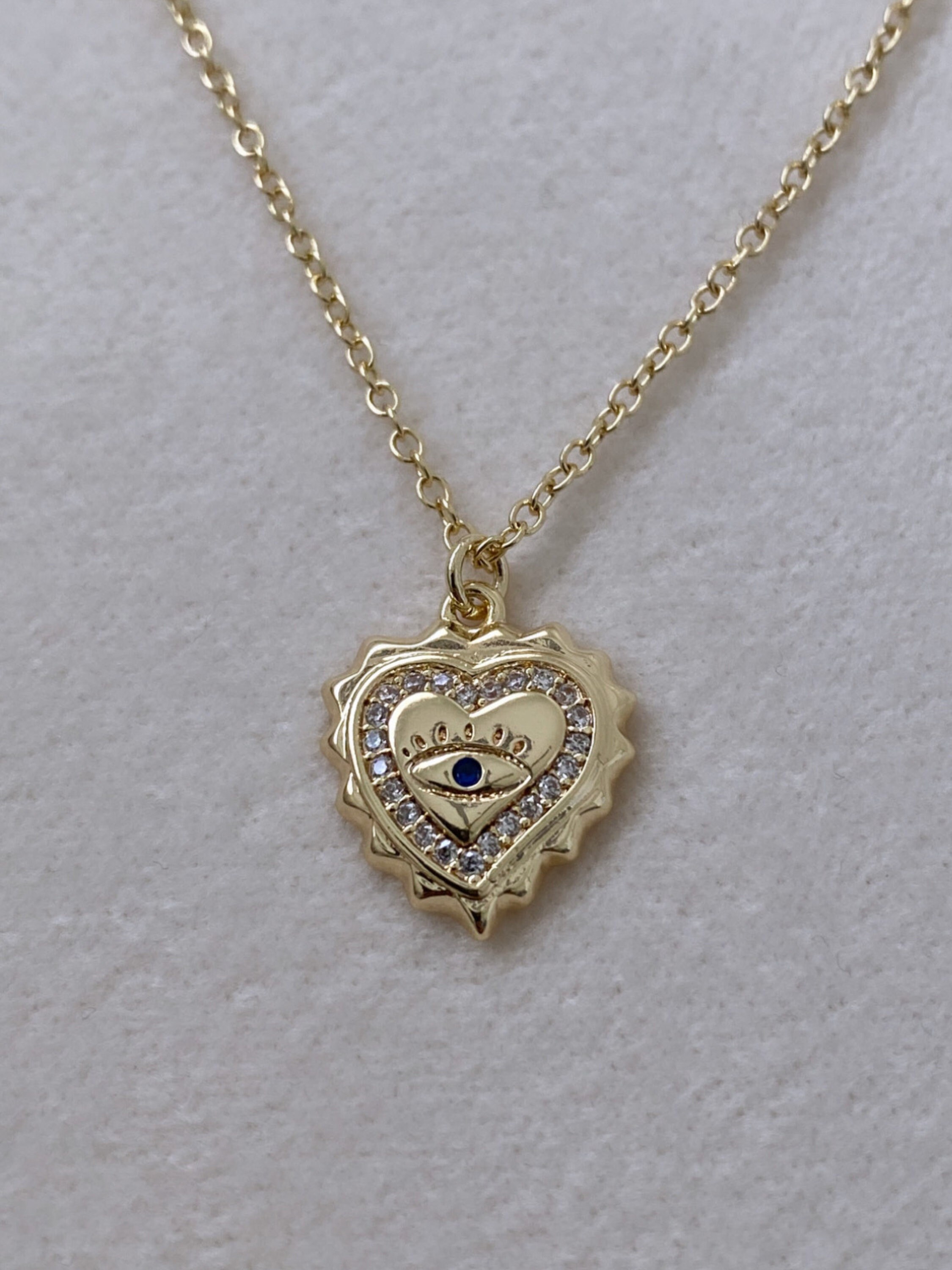 Unique Gold Heart Shaped Pendant 