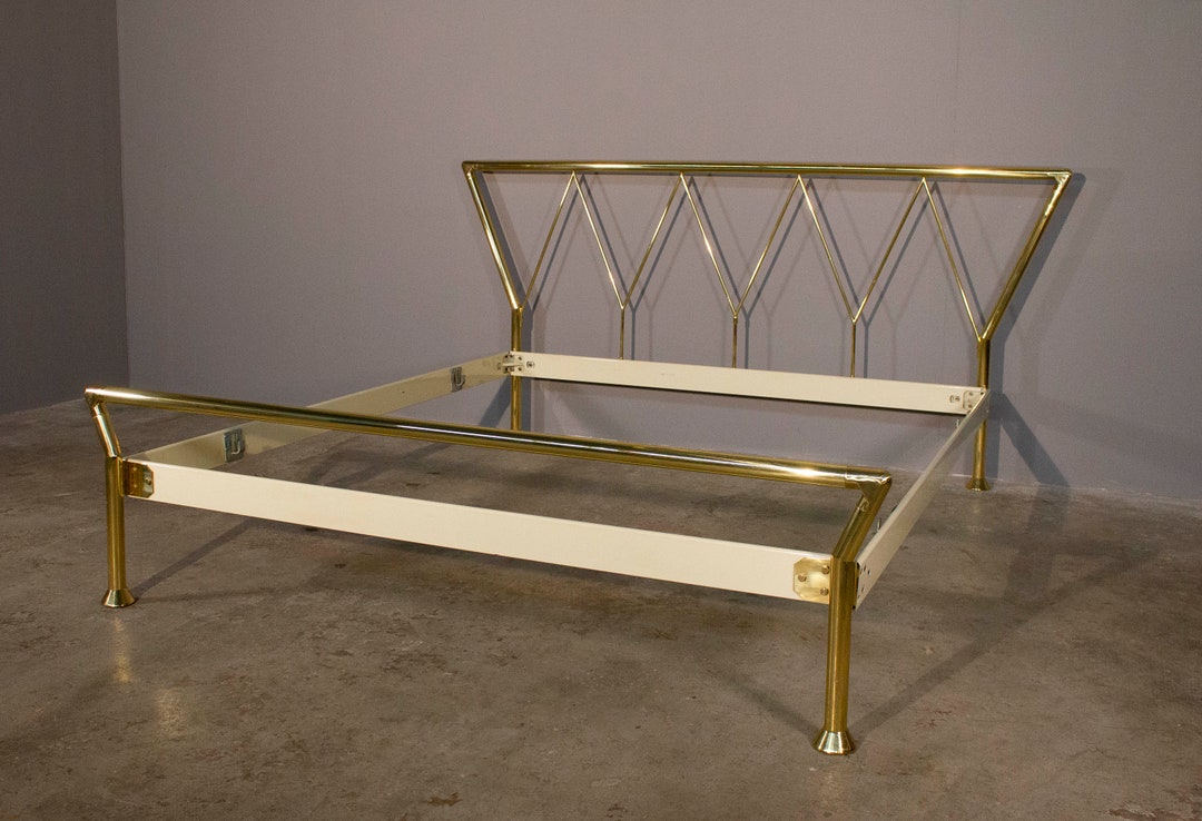 Buy Lipparini 1970 Brass Double Bed Frame Online in India