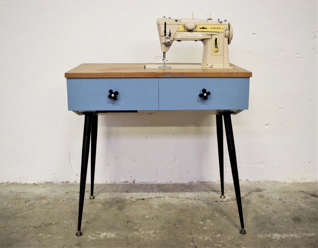 Sewing Machine Console Electric Sewing Machine on Console Singer, 1960 - Etsy Österreich