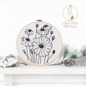 DIY Embroidery Kit beginner-Embroidery kit beginner-Hand Embroidery Kit-Abstract Beauty Hoop Art- Gift-Flower Plant Embroidery Kit