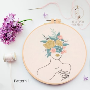 Feminist  Embroidery Kit-Line Embroidery Kit- DIY Hoop Art-Beginner Friendly-Minimalism Pattern-Stitching Art