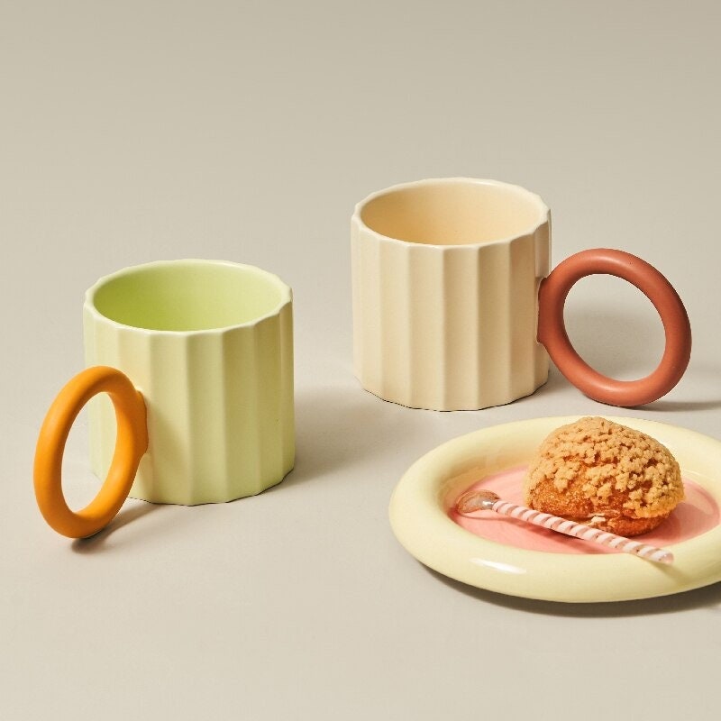 Ensemble de Tasses Créatives, Grandes Tasses, Moderne et Design, Déco Maison, Parfait Pour Le Café o