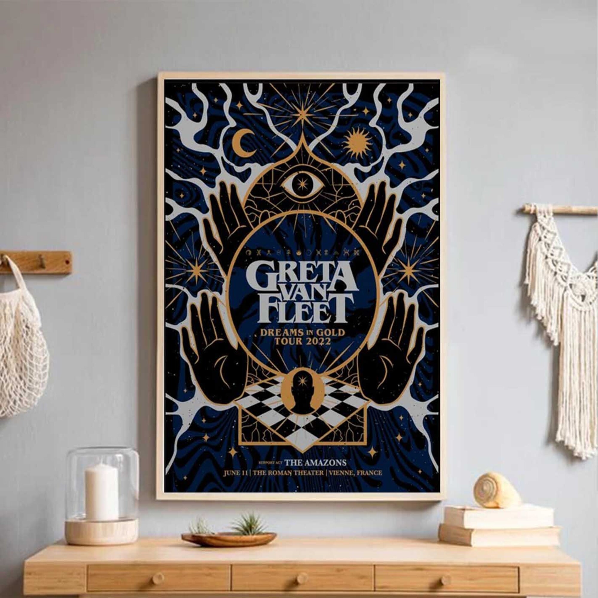 New Greta Vans Fleet Dreams In Gold Tour 2022 Poster