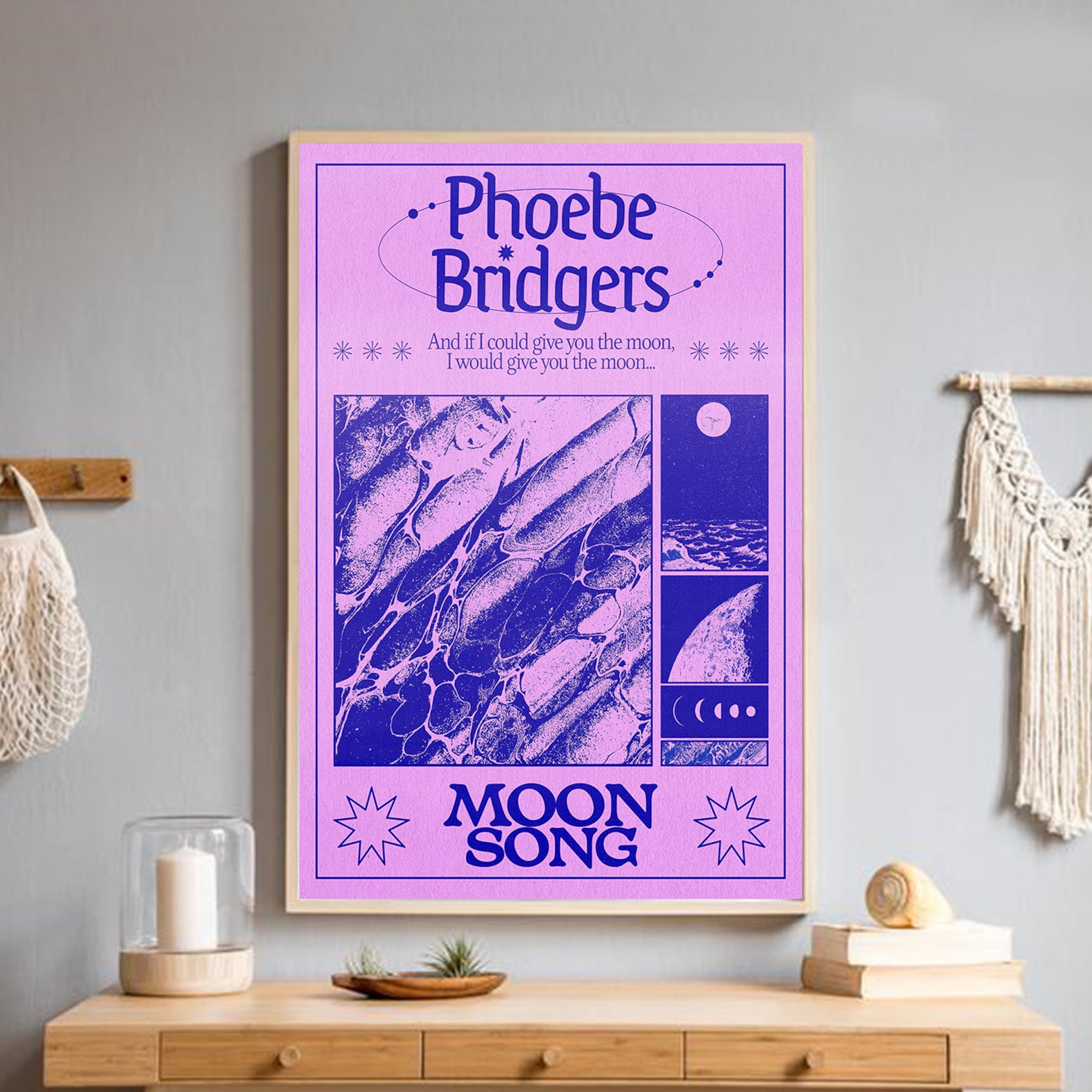 Phoebe Bridgers Moon Song Poster, Gift Poster, Home Living Decor, Moon Song  Poster