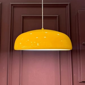 Yellow Pendant Light, LED Pendant Lamp, Colored Pendant Lamp, Dining Room Lighting, LED Ceiling Light, Modern Hanging Lamp, Yellow Lamp