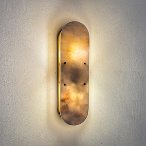 Handcrafted Marble Wall Sconce: Modern Bedside Lighting