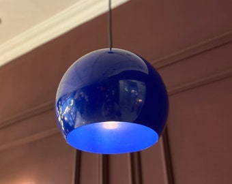 Blue Pendant Light, Colourful Pendant, Globe Pendant Lamp, Modern Pendant, Decorative Pendant, Colourful Lighting, Minimalist Ceiling Light