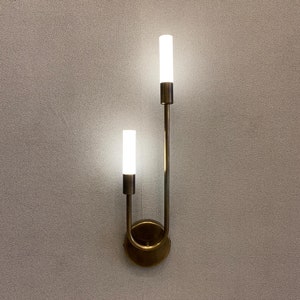 Modern Antique Brass Wall Sconce, Brass Wall Light, Minimalist Wall Sconce, Mid Century Sconce Light, Bedroom Wall Sconce, Decorative Sconce