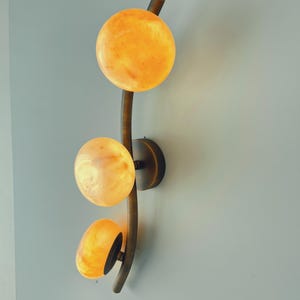 3-Sphere Marble Wall Sconce: Modern LED Light, Antique Coating