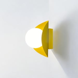 Modern Wall Sconce, Yellow Wall Sconce, Colored Wall Sconce, Contemporary Sconce, Minimalist Wall Light, Simple Light Fixture, Wall Lamp
