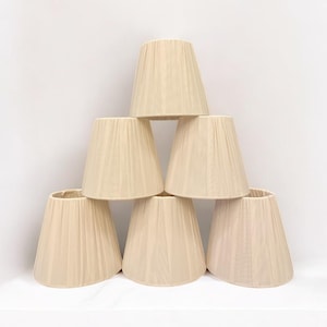 Pleated Fabric for Lamp, Sconce and Chandelier Shades, Fabric Lampshade, Handmade Fabric Lampshade, Beige Fabric, Minimalist Fabric Shade