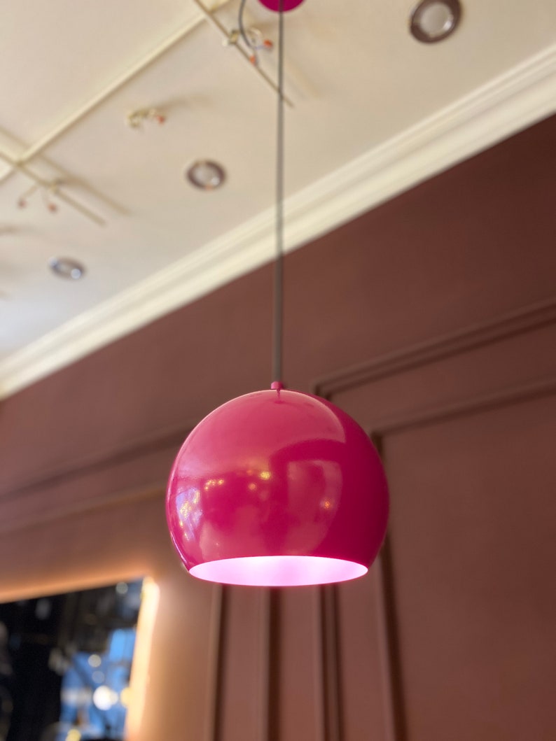 Colored Pendant Light, Modern Pendant Lamp, Pink Pendant Lamp, Dining
