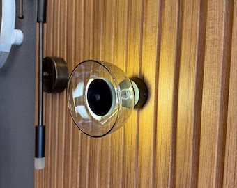 Hand-Blown Glass Wall Sconce: Mid-Century Modern LED Light