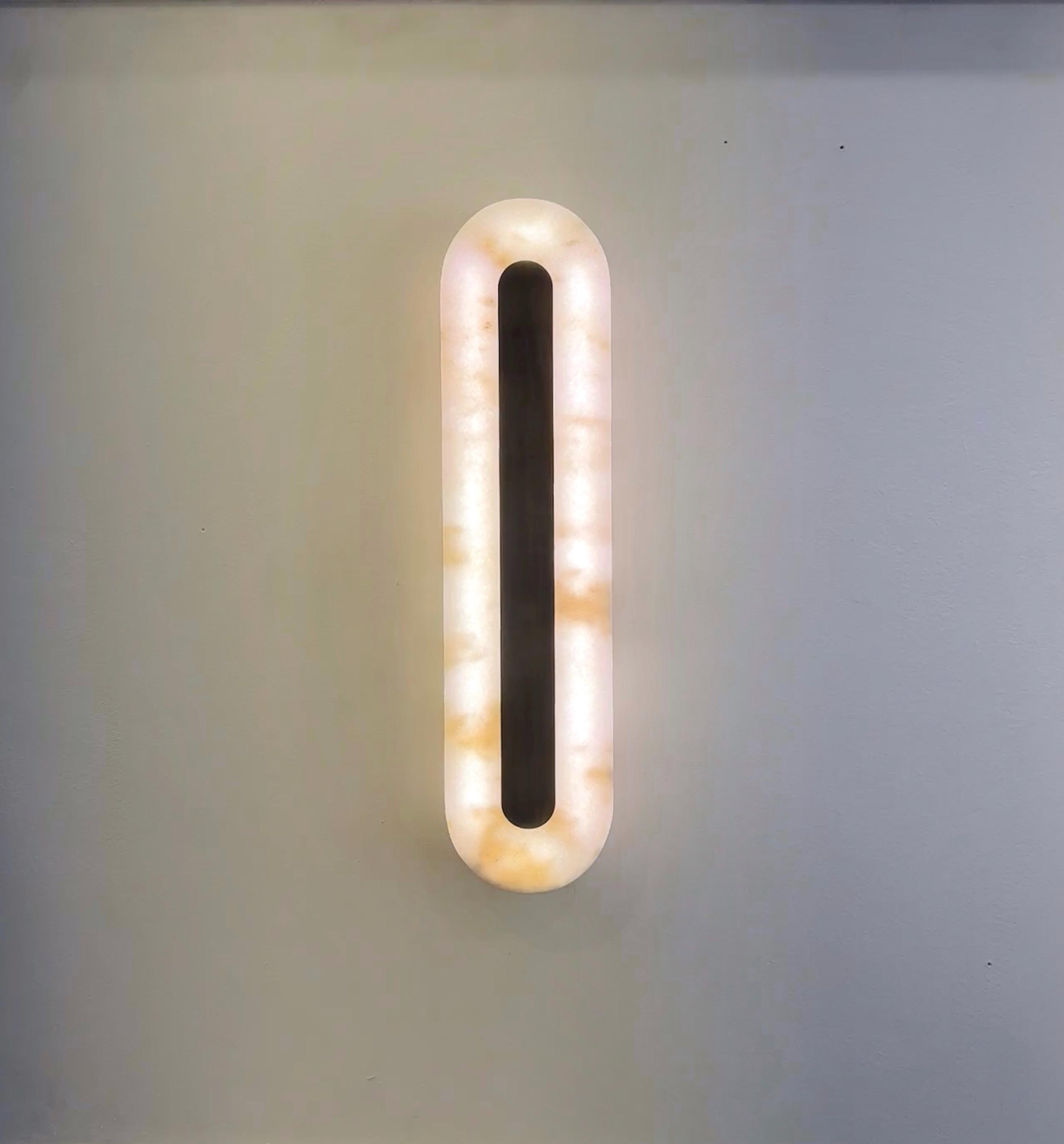 Antique Brass Marble Wall Sconce, Modern Wall Sconce, Contemporary Wall Light, Vanity Wall Sconce, Led Wall Light, Unique Wall Sconce