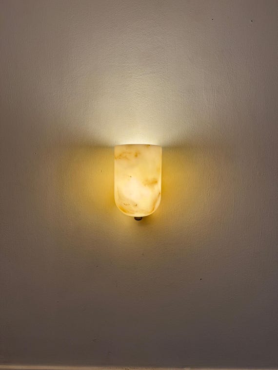 Marble Wall Light, Minimalist Wall Sconce, Alabaster Wall Light, Marble Wall Decor, Marble Light For Bedroom, Unique Marble Light, Sconces