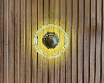 Aplique de vidrio soplado, aplique moderno, iluminación de diseño único, aplique minimalista, aplique de vidrio moderno, aplique contemporáneo, aplique de vidrio