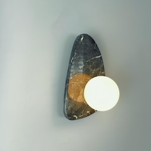 Pietra Grey Marble Sconce: Modern Minimalist Stone Lighting