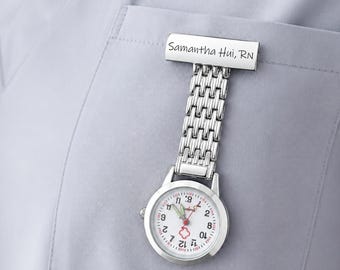 Engraved Nurse Fob Watch, Personalized RN Graduation Gift