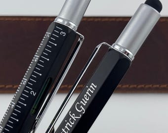 Personalized 6-in-1 Multitool Pen, Custom Engraved Tool Pen, Gift for Men, Engineer Gift