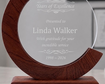 Retirement Trophy for Employee – Personalized Acrylic Recognition Award