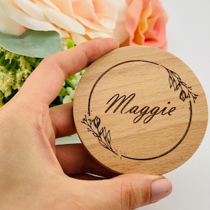 Personalized Compact Mini Mirror, Customized Bridesmaid Laser Mirror Laser Engraved Mirror, Pocket Mirror Bridesmaid Gift, Bridal Party Gift Bild 7