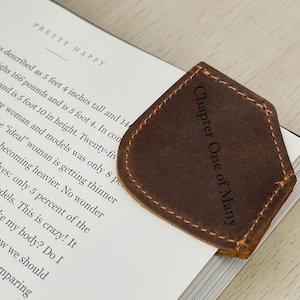 Engraved Leather Bookmark – Custom 3rd Anniversary Gift