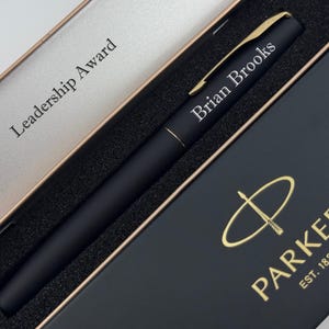 Custom engraved Parker Fountain Pen in Tin Box