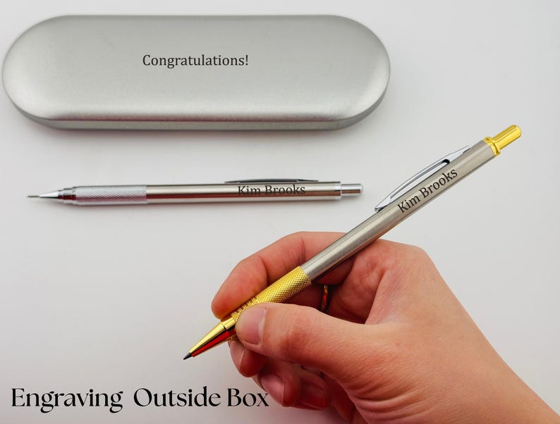 Custom Engraved Mechanic Pencils Set in Engraved Box