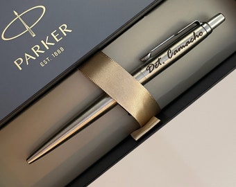 Engraved Parker Pen with Name, Jotter Pen Black Ink, Law School Graduation Gift, PhD Graduation Gift, Medical School Graduation ~