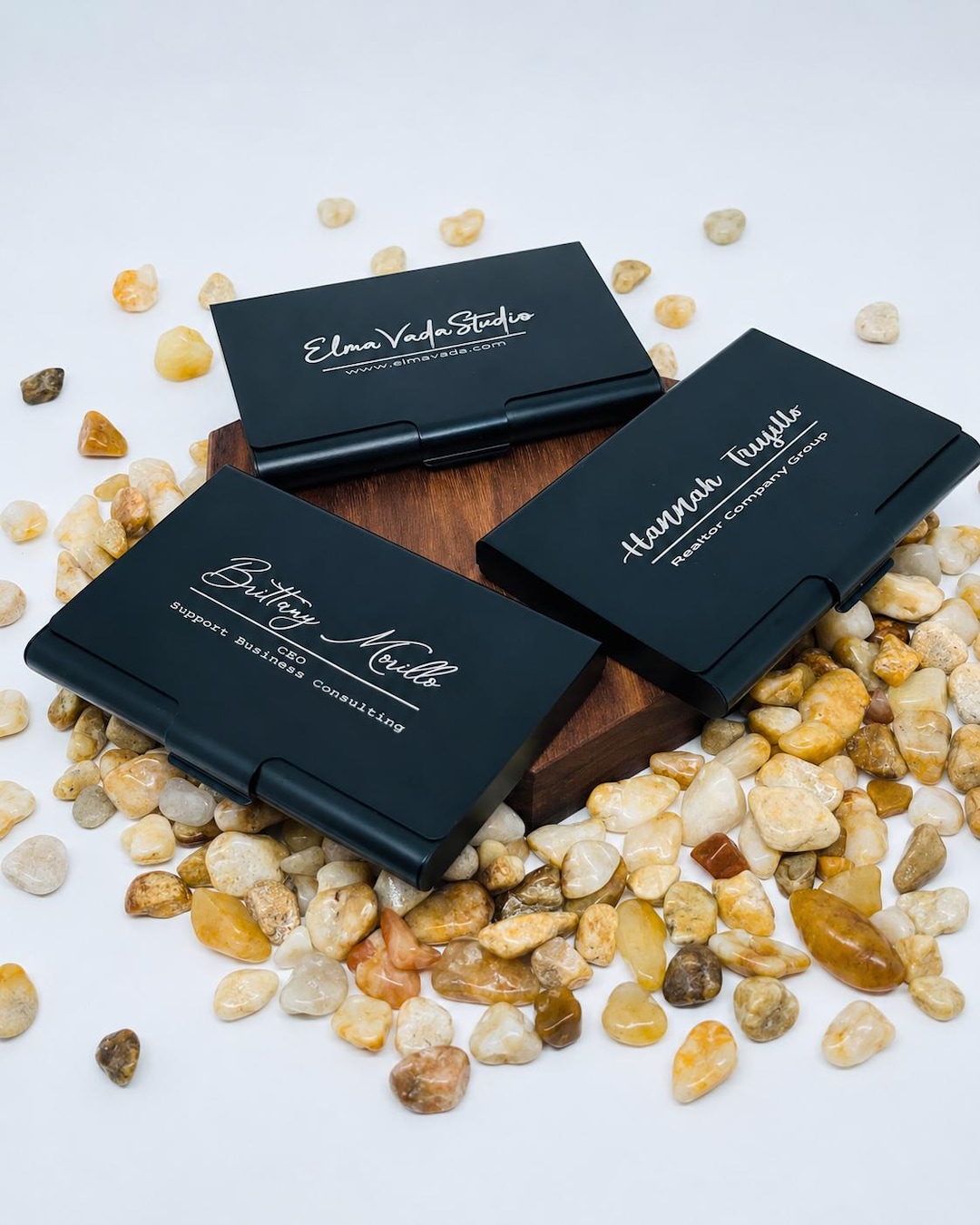 Leader Storage Card Engraved Business Card Holder for Financial Directors, Personalized ...